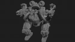 High poly model of mech with girl pilot 3D print model