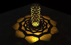 Honeycomb shaped Candle shade 3D print model