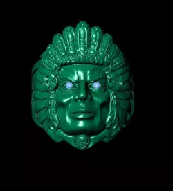 Indian warrior ring 3D print model