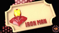 Iron Man Bedroom Door Sign Template 3D print model