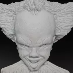 IT Penny Wise The Dancing Clovn Bust 3D print model