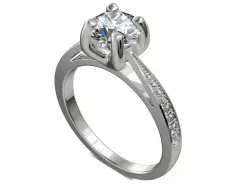 JEWELRY ENGAGEMENT RING STL FILE FOR DOWNLOAD AND PRINT- CB4 3D print model
