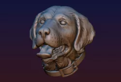 Labrador head 3D print model