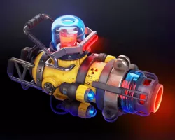 Laser Plazma gun machine gun 3D print model