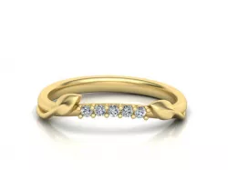 Leaves Engagement Band-match ring for 4mm engagement ring 3D print model