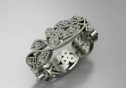 Leaves Ring  3D print model