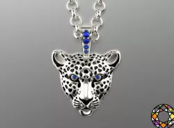 Light leopard pendant with enamel 0076 v3 3D print model