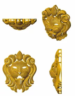 Lion pendent 3D print model