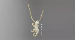 Lizard pendant iguana 3D print model