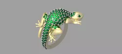 Lizard ring Iguana 3D print model
