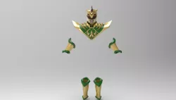 Lord Drakkon Complete Armor from MMPR for 3D Printing 3D print model