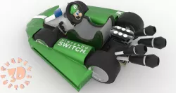 Luigi Kart Nintendo Switch Joy Con Controller 3D print model
