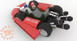 Mario Kart Nintendo Switch Joy Con Controller 3D print model