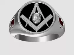 Masonic ring 3D print model