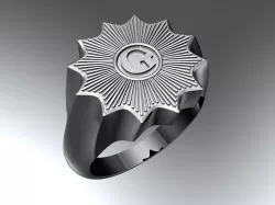 Masonic ring 3D print model