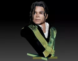 Michael Jackson Bust 3D Printable 3D print model