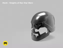 Monk helmet - Non-dmg - Knights of Ren - Star Wars universe 3D print model