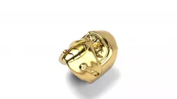 Mortal Kombat Sub Zero mask ring 5 SIZES 3D print model