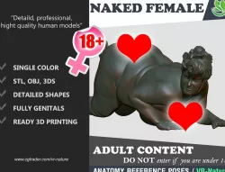 Naked Fat Woman Pin up 1803093 3D print model