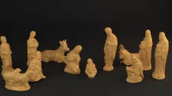 Nativity Crib figures - Low Poly 3D print model