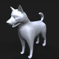 Norwegian Elkhound 3D print model