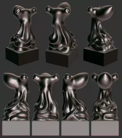 Octopus statuette 3D print model