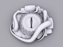 Old tentacle monster token for horror and eldritch board games 3D print model