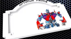 Optimus Prime Bedroom Door Sign Template - 2 versions 3D print model