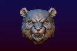 Panda head 3D print model