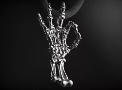 Pendant skeleton hand ok 3D print model