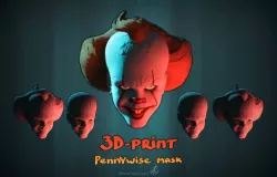  Pennywise mask 3D-Printable 3D print model