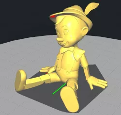 Pinocchio Seated 3D print model