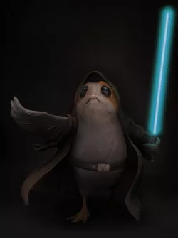 Porg Jedi 3D print model