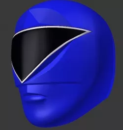 power rangers zeo blue helmet stl file 3D print model