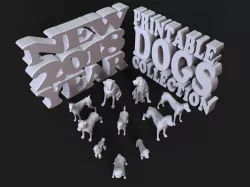 Printable DOGS Collection New 2018 Year 3D print model