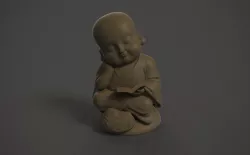 Reading Buddha 3D print model