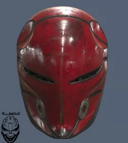Red Hood Cyborg Ninja Helmet 3D print model