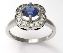 Ring Blue star STL 3D print model