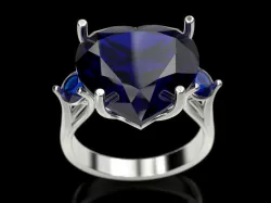 Ring cold heart 3D print model