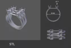 Ring for 3d printing 3D print model