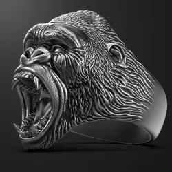 ring  head of a gorilla 3D print model
