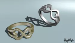 Ring heart  3D print model