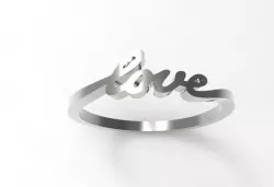 Ring Love word  STL 3D print model