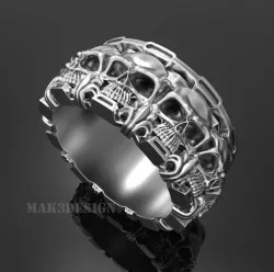 ring skull 131 3D print model