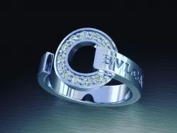 Ring white gold 3D print model 3D print model