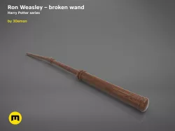 Ron Weasley broken wand - Harry Potter films 3D print model