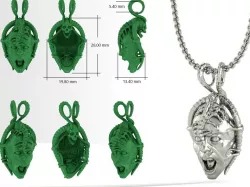 Scream Pendant 3D print model