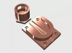 SCUBA - DIN Regulator Dust Cap And DIN Regulator Support 3D print model