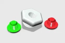 SCUBA - DIN Tank Dust Cap With Thread And 2 x Screw 3D print model
