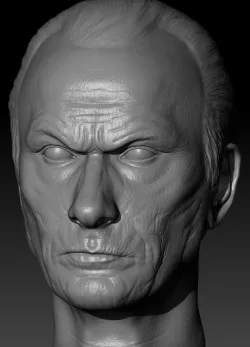 Sculpture Bill Nighy actor portrait for 3d printing   3D print model